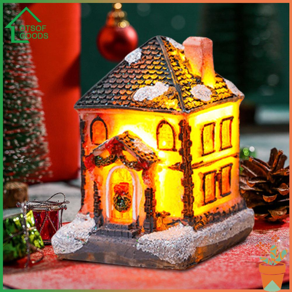 lotsofgoods Christmas Electric Ornaments Buildings Battery Operated