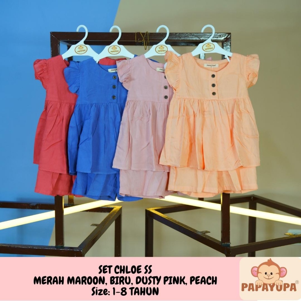 Papayupa] Chloe SS Set Kids Dress Baby Dress Baby Clothes Baby