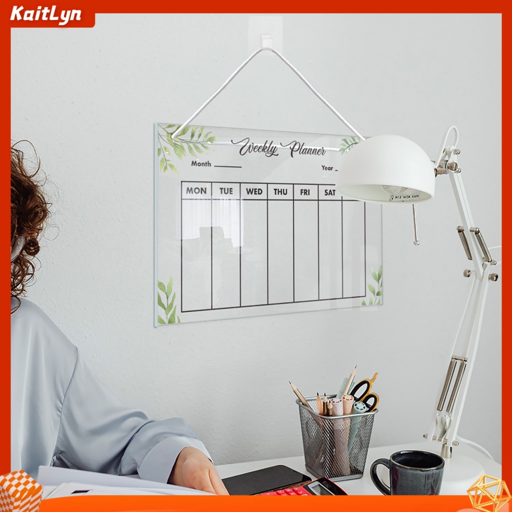 Weekly Planner Message Board Fitness Routine Board Transparent Fridge ...