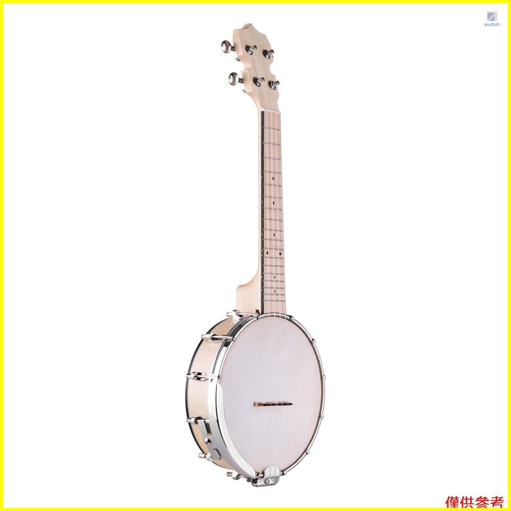 Concert 23 Inch Openback Banjo Uke 4 String Banjolele Maple Body