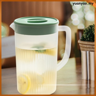 2Pcs Fridge Jug Juice Container Filter Lid 1.5L+2L Plastic Water Pitchers  Heat Resistant Refrigerator Cold Kettle Clear Fridge