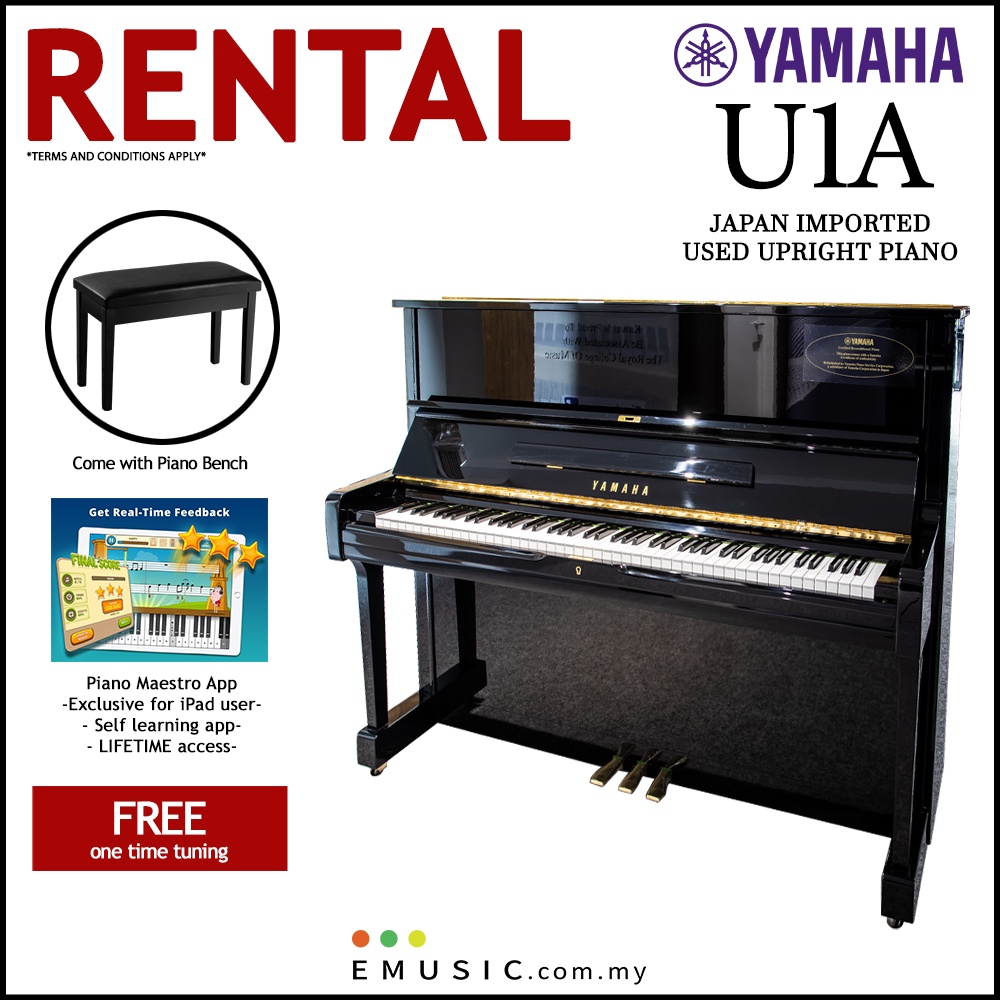 *RENTAL* Yamaha U1A Used Acoustic Upright Piano Japan Imported Local ...