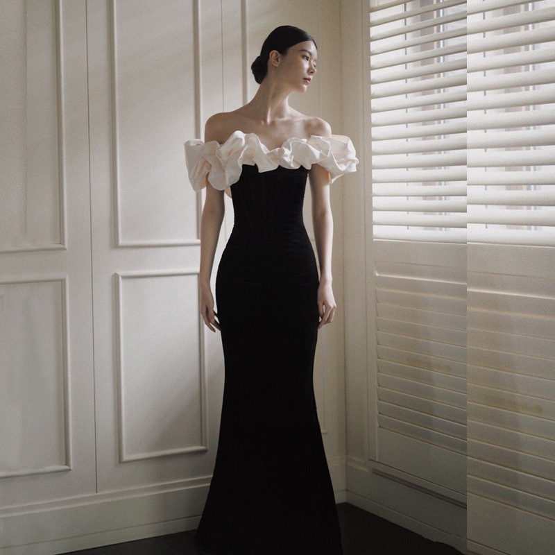 Female Temperament Ladies Banquet Long Fish Tail Dress