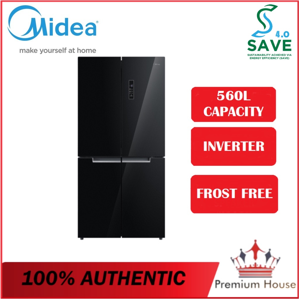 Midea 560L 4 Door Fridge MFT585WEGBI With 12 Years Inverter Compressor