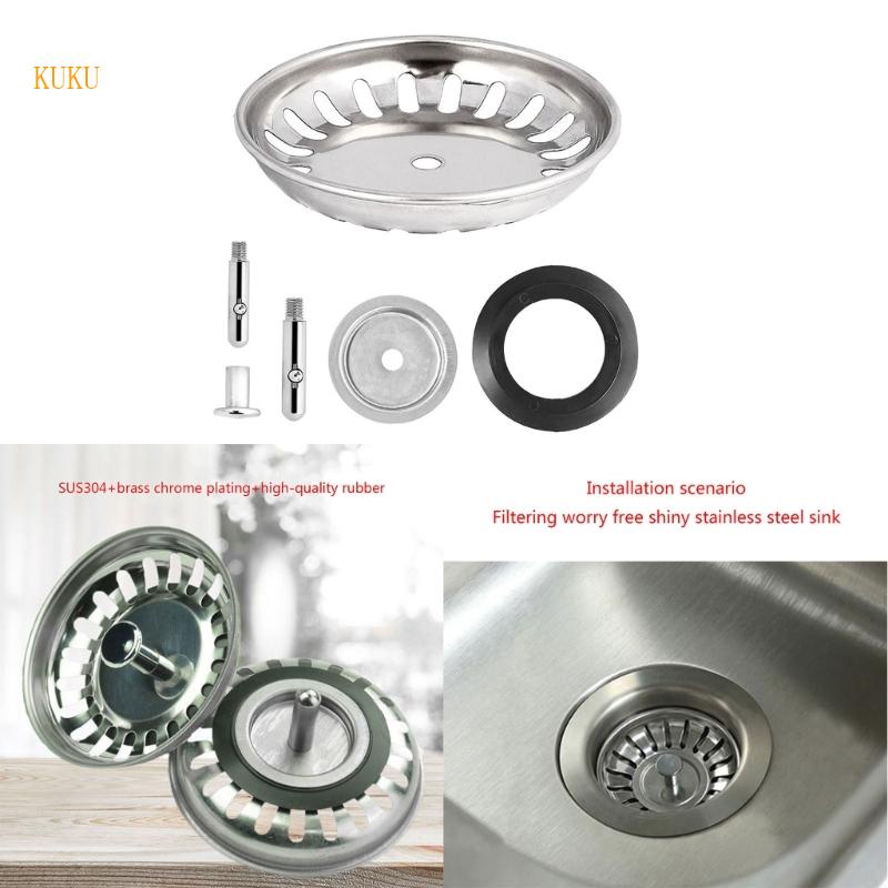 【KUKU*】 2set Anticlogging Kitchen Sink Drain Basket Replacement Sink
