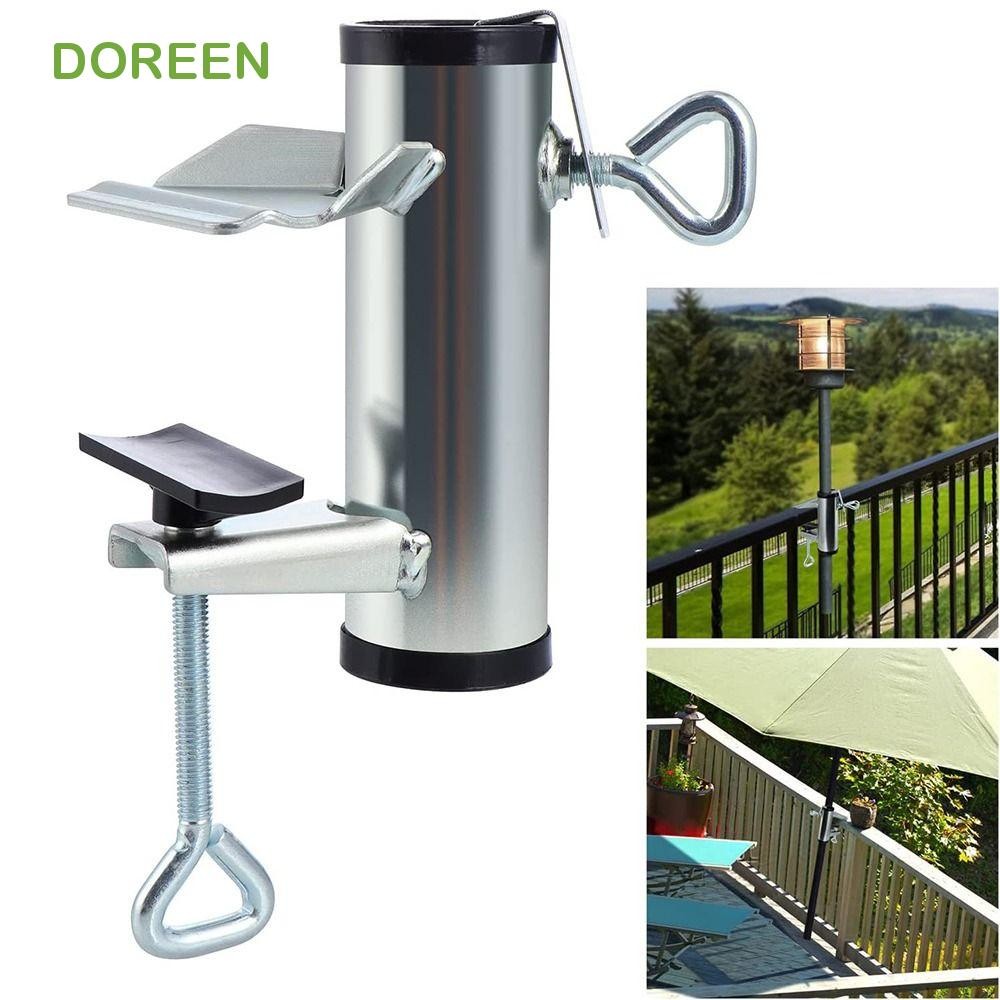 2-Pack Fishing Umbrella Stand - Aluminum Alloy Clamp-On Parasol Holder For Garden, Beach & Fishing Chairs (Fits 25mm Tubes, Foldable)