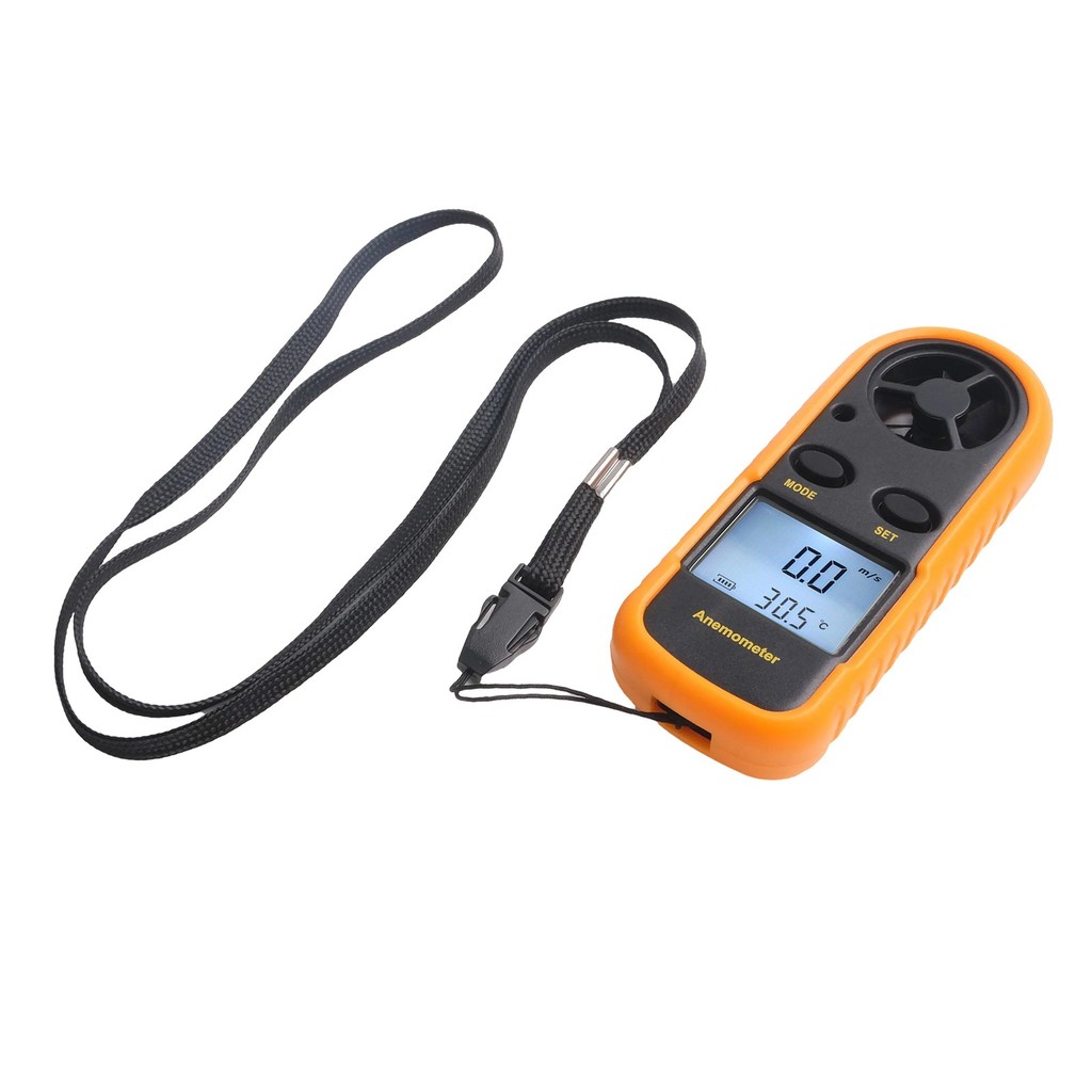 (HUND) Digital LCD Air Wind Speed Anemometer Temperature Gauge Meter ...