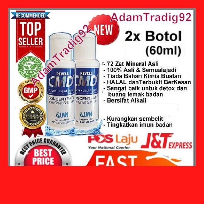 Air garam CMD Revell 60ml / 120ml Original 72 jenis mineral sihat ...