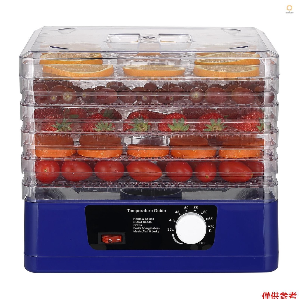 5 Trays Food Dehydrator Automatic Power Off Food Dehydrator Adjustable