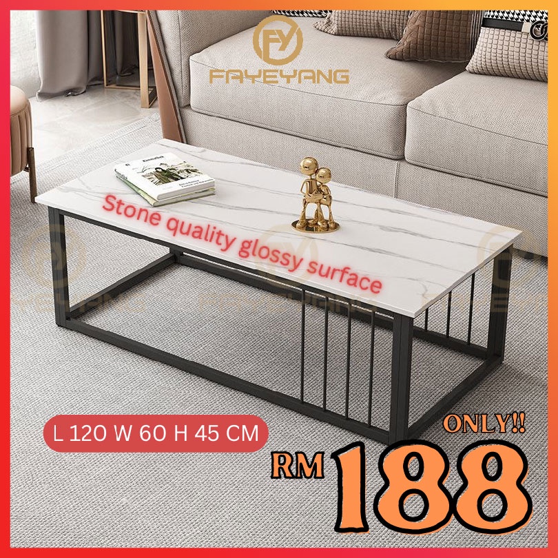 Fayeyang 120x60cm Sintered Stone Coffee Table/Simple Ceramic Marble ...