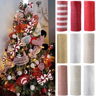 Ribbon Christmas Ribbons Tulle Mesh Rolls Gift Wrapping Fabric Wide Roll  Craft Decoration Snowflake Garland Crafting