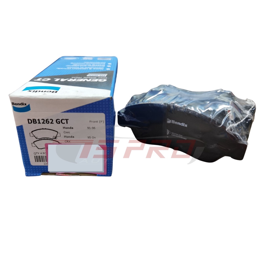 Bendix General CT Front Brake Pad - Honda City SEL / Jazz SAA / Civic ...