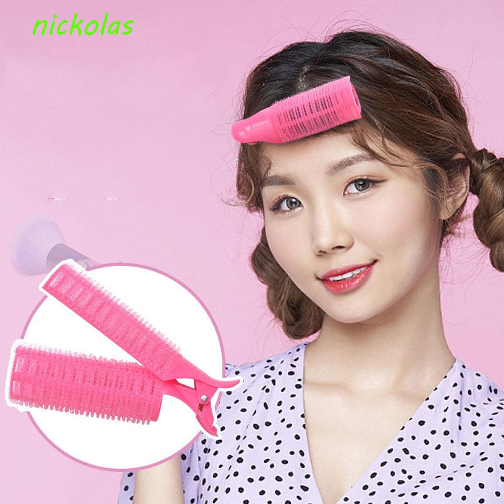 NICKOLAS Hair Rollers Set Portable 2Pcs No Heat Curls Selfadhesive