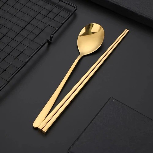 Jcm Korean Cutlery Stainless Steel Thick Korean Cutlery Shopee Malaysia