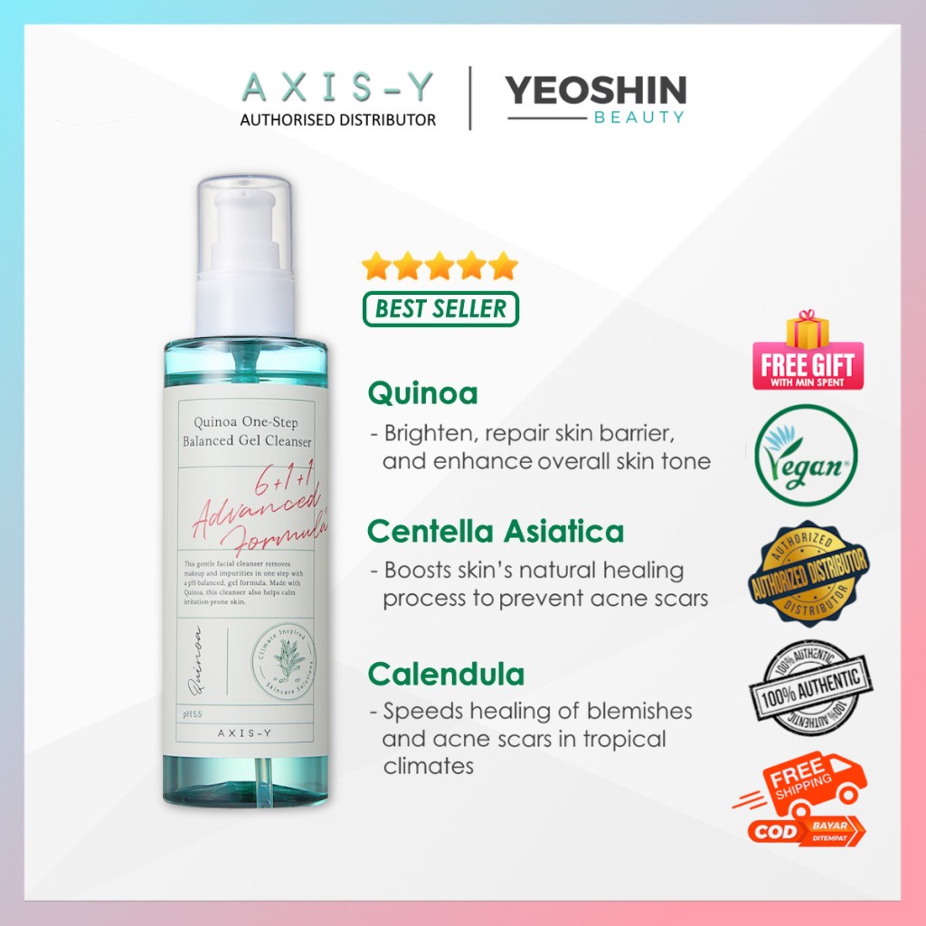 AxisY Quinoa One Step Balanced Gel Cleanser 8ml / 180ml Shopee Malaysia