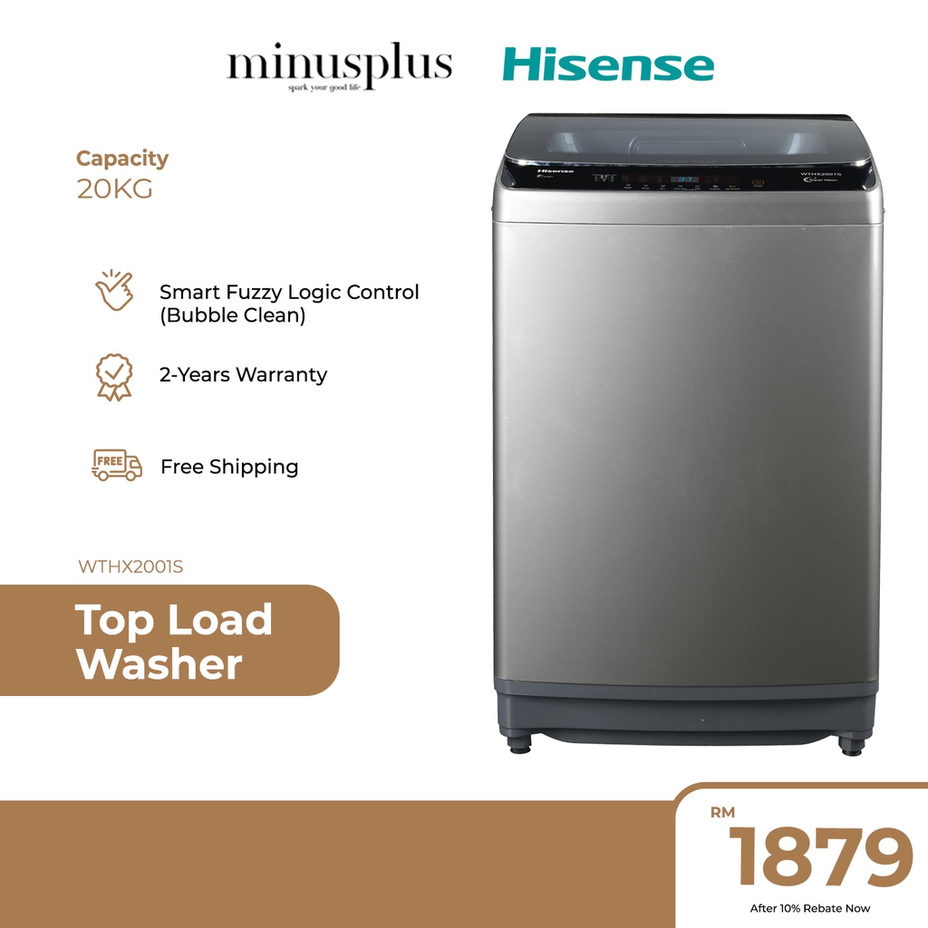 Hisense Smart Fuzzy Logic Control Top Load Washer Washing Machine (20kg