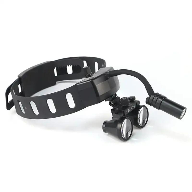 Dental Wireless LED Surgical Headlight Plus 2.5X3.5X Magnifying Glass Dental Loupes for ENT