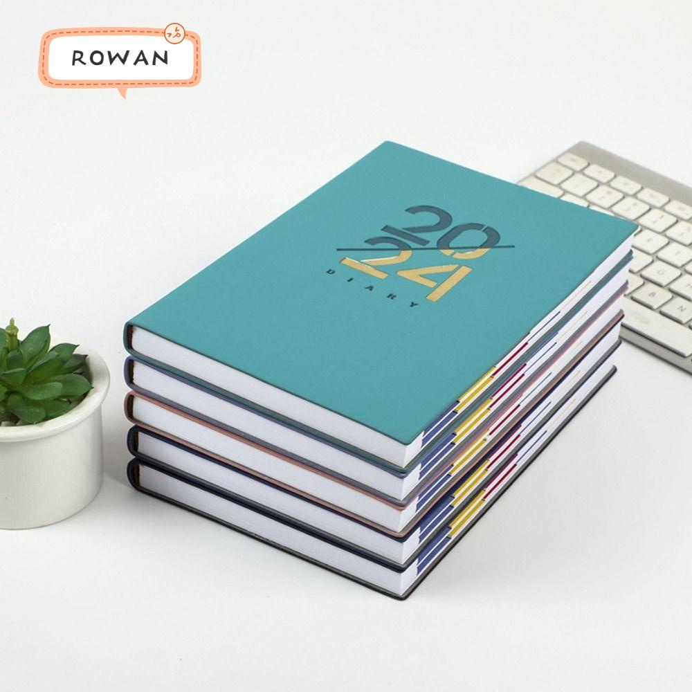 ROWAN Calendar Book, A5 PU Leather 2024 English Agenda Book, Durable