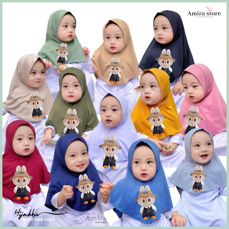 Baby hijab 0 6 months 1 2 3 4 years BABY PUMPKIN hijab Baby headscarf ...