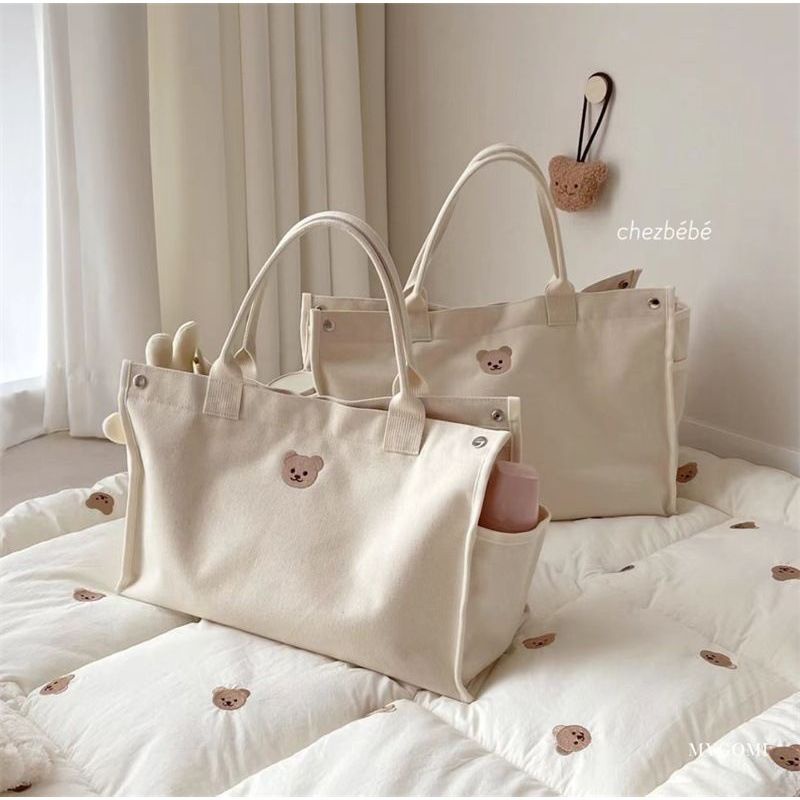 Korea Korea ins Mommy Bag Multifunctional Canvas Tote Handbag Outing