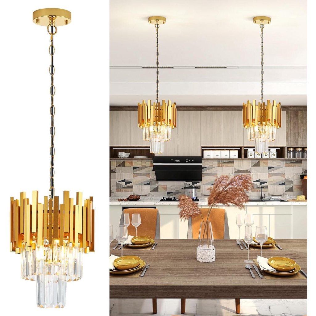 Chandelier Lampu Siling LED Kristal Candelier Ceiling Light Lampu