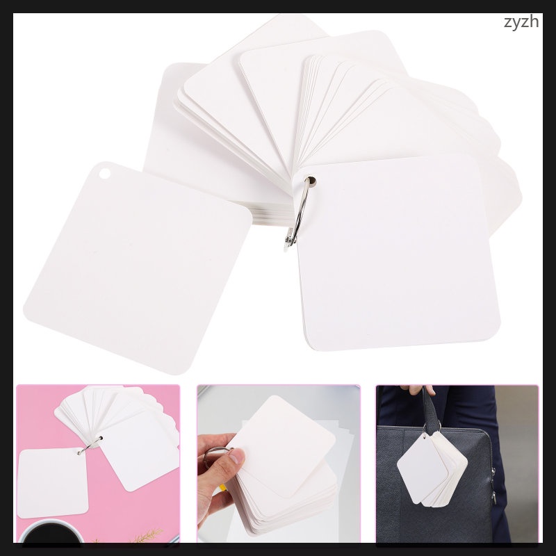 Flash Cards For Studying Blank Rings White Flashcards With Binder Pre
