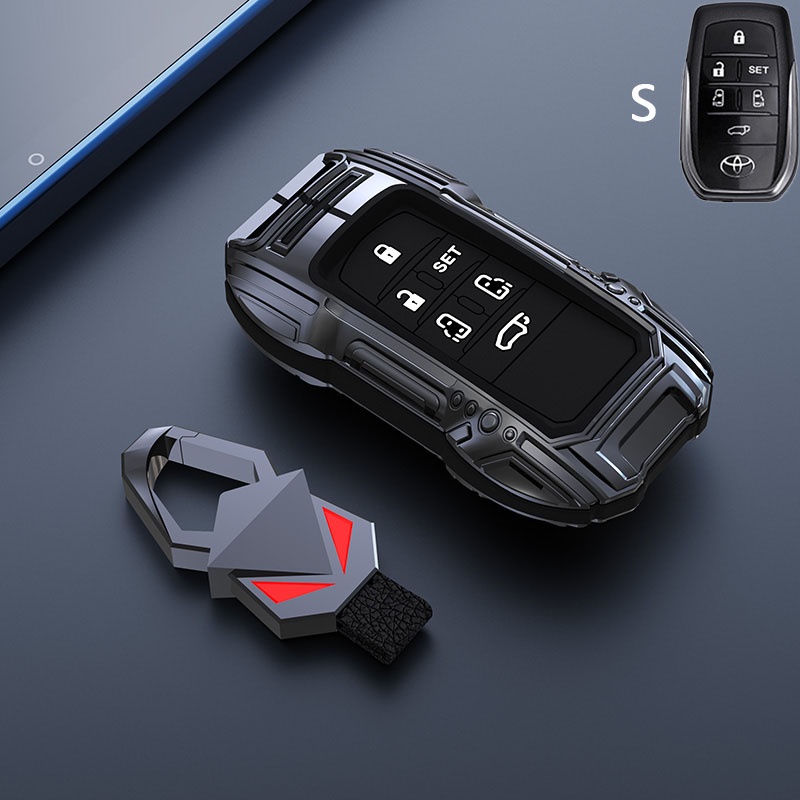Ysbxitu BMW Key Fob Cover - Zinc Alloy & Glow-in-Dark Silicone, 3-Button Case With Keychain For 5/7/X Series - View #2