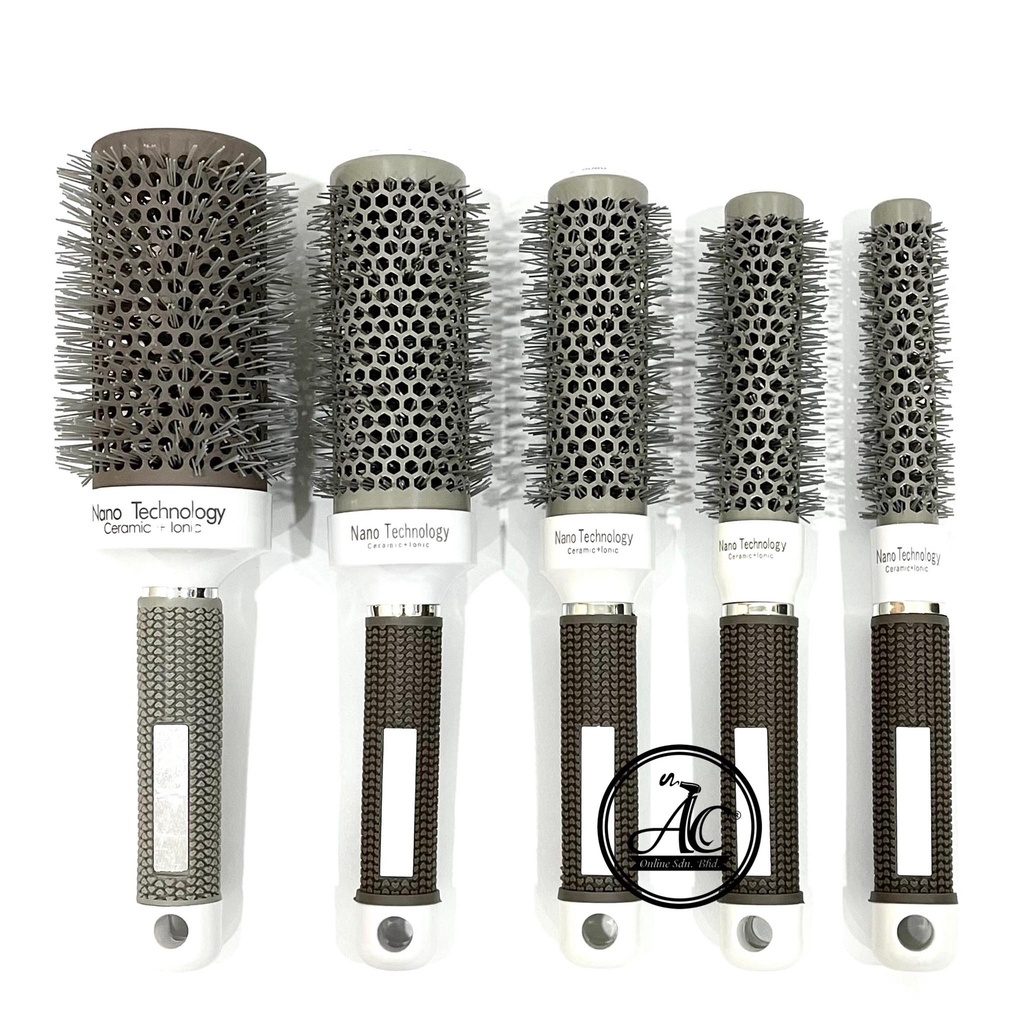 Rolling Brush Nylon Nano Technology ceramic + ionic Heat-resistant Curl ...