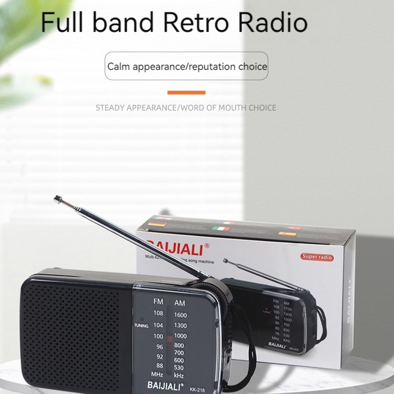 Portable Mini Radio Strong AM FM Receiver Speaker Player Elderly Old ...
