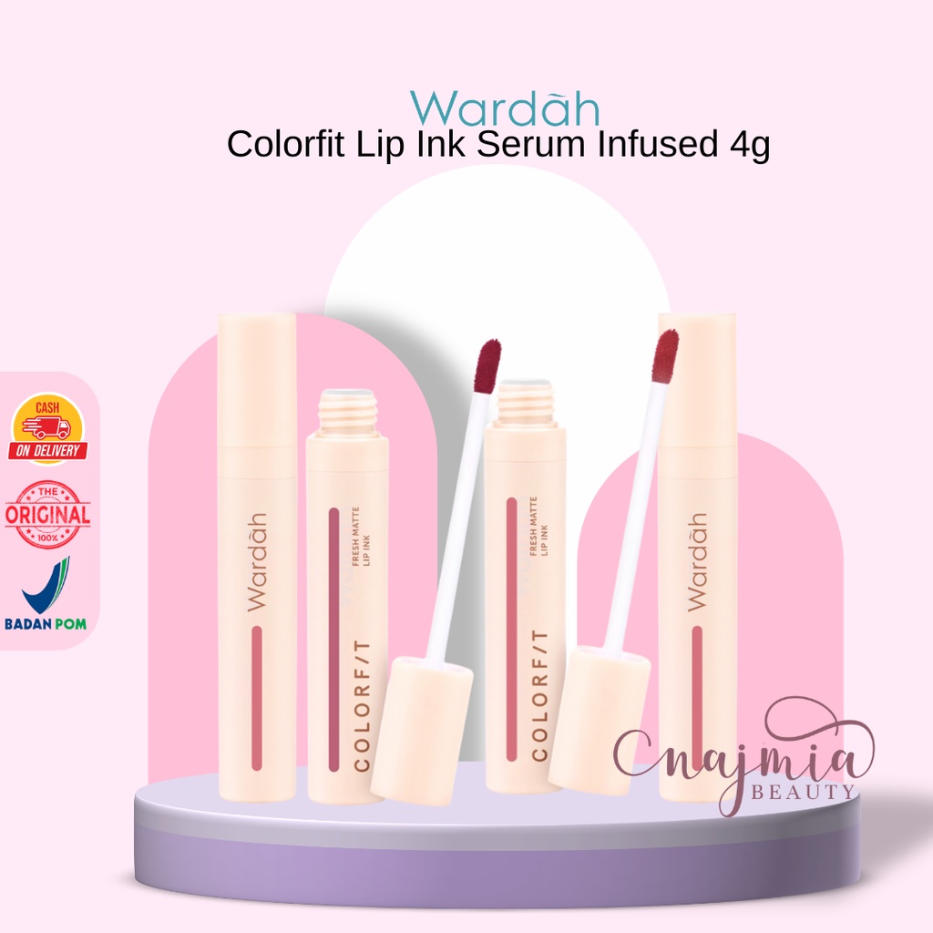 N Vantela Wardah Colorfit Lip Ink Serum Infused 4g - Lip Cream With ...