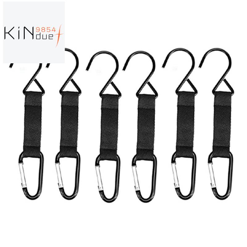 6Piece Fence Hooks for Baseball Bag, Hooks with Nylon Safety Buckles