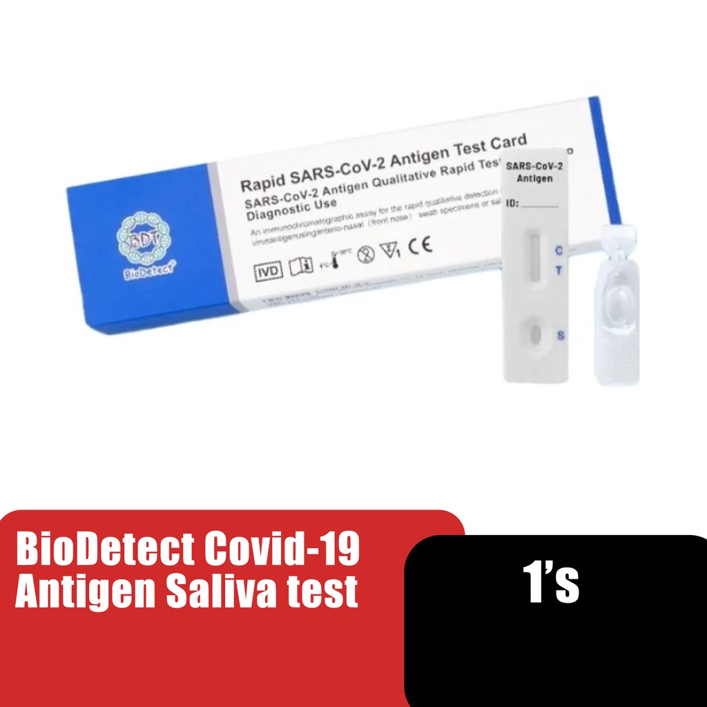 BIODETECT COVID19 ANTIGEN SALIVA HOME RAPID TEST KIT Shopee Malaysia