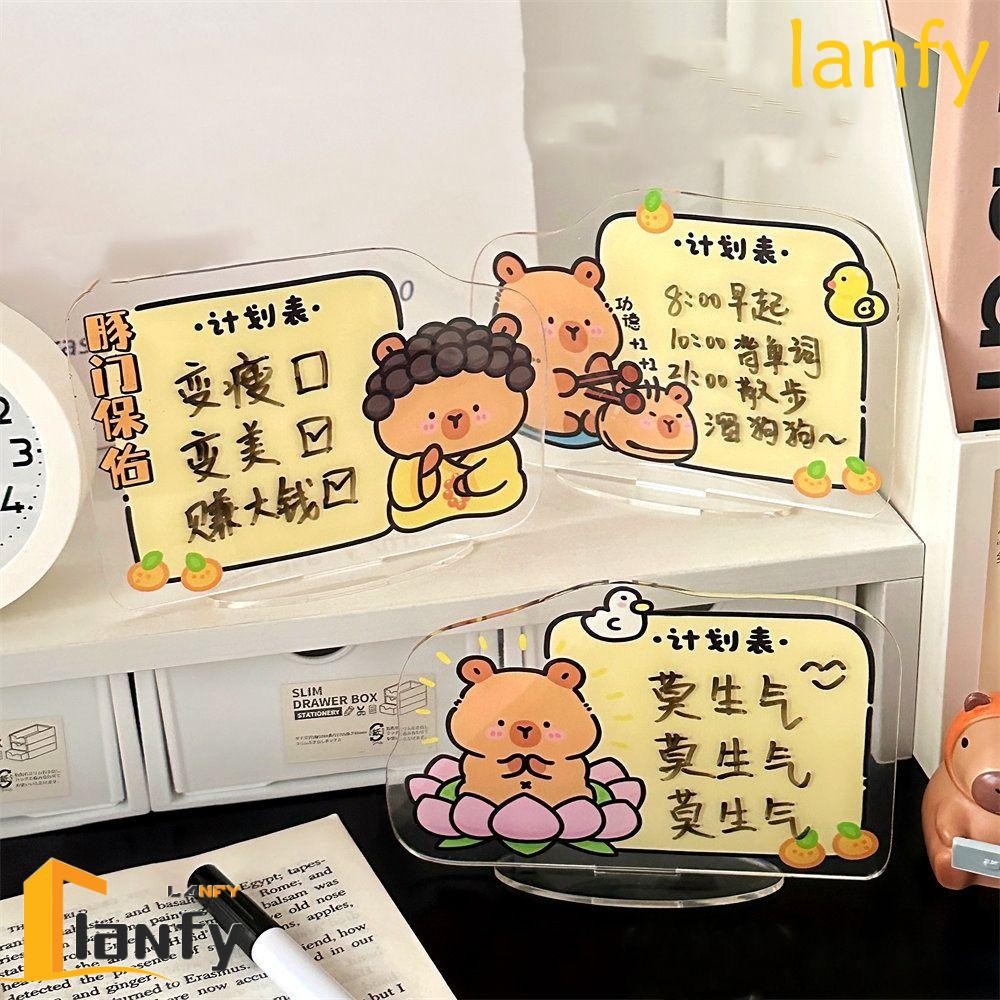 LANFY Capybara Standing Schedule, Cartoon Acrylic Plan Table, Creative ...