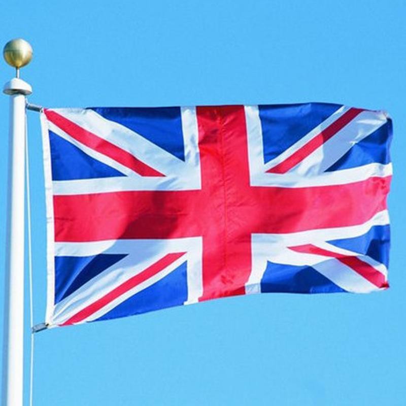 2x Sticker Decal Flag UK United Kingdom English Union Jack Black