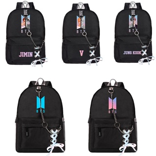 BTS Bangtan K-pop Unisex Galaxy Travel Rucksack Backpack School Bag with  Earphone & USB Charging Cable