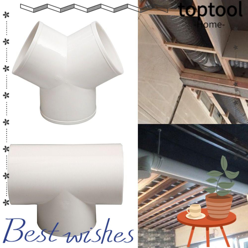 TOPTOOL Quick Ventilation Tube Joint, 100/150/200mm PVC Exhaust Duct Connector, T/Y Shape