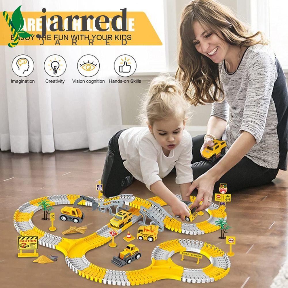 JARRED DIY Car Track Racing Toy, Track Car Electric Car Children Racing