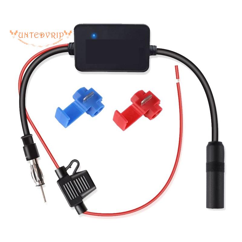 Car Antenna Booster Amplifier Amplifier Strengthen 25Db,Universal 12V