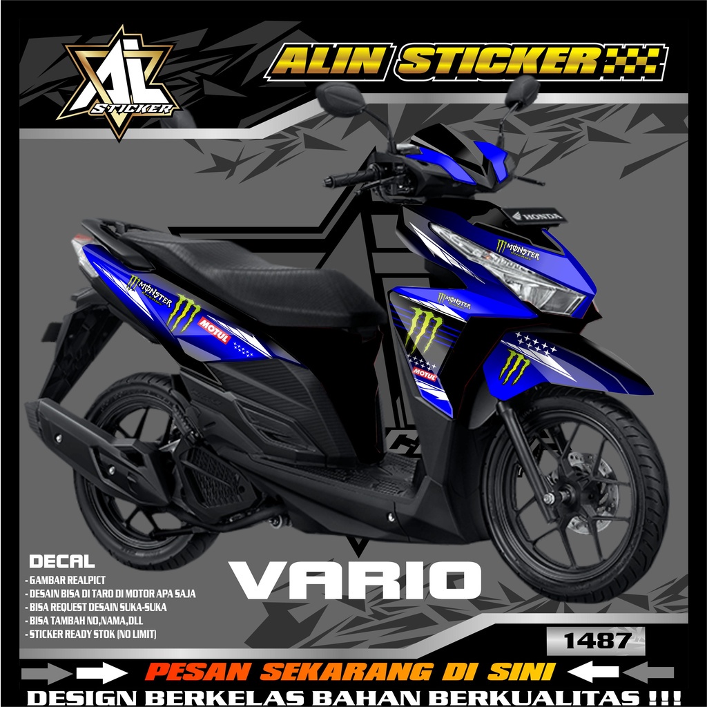 Decal Sticker Full Body Vario Led Monster Design Shopee Malaysia