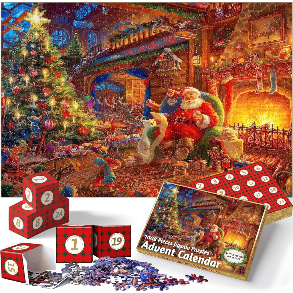 Puzzle Advent Calendar 2023 for Kids and Adults 1008 Pieces Puzzle 24