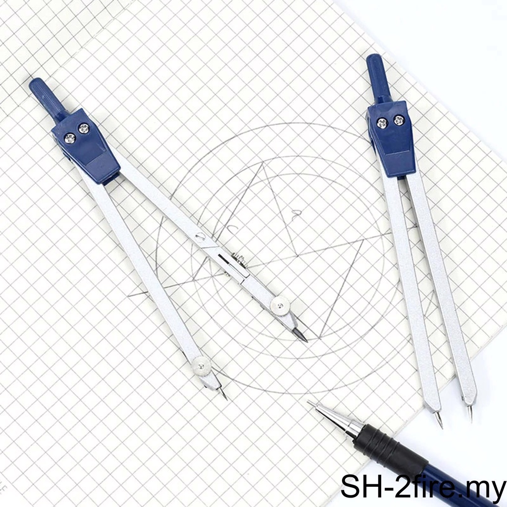 1/2/3/5 Durable 9PCS Professional Drawing Compass Math Geometry Tool Circles Zinc Alloy Set