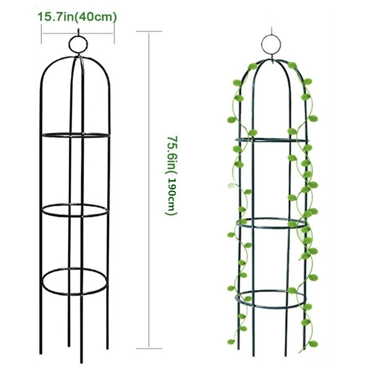 Garden Arch Trellis Climbing Plant Support Rose Tower Vine Supports For ...
