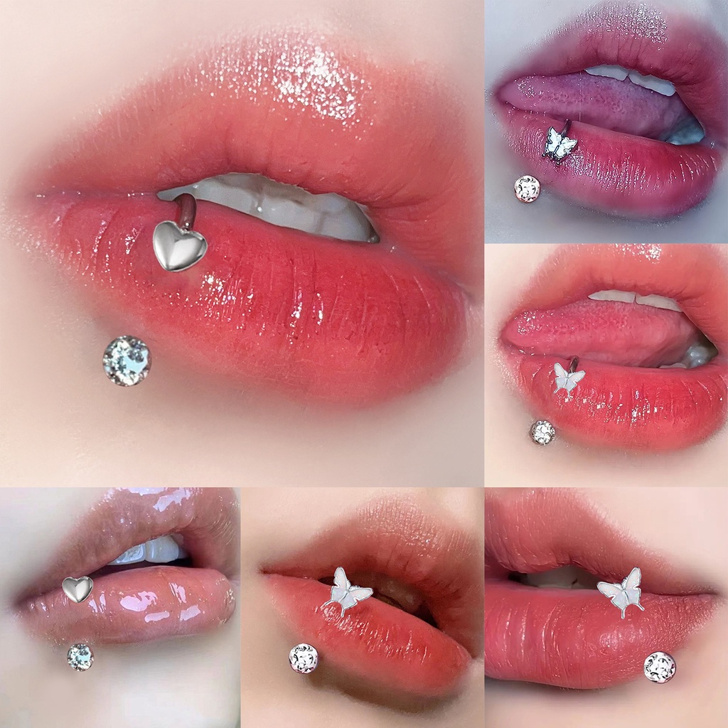 1 Pc Heart Lip Ring C shaped Liprings Lip Stud for Women Body Piercing Jewelry Sexy Shopee Malaysia
