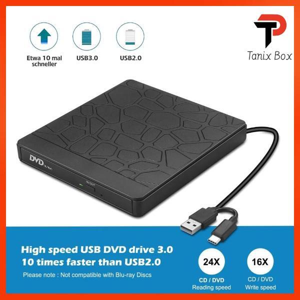 External DVD Drive USB 3.0 Type-C CD ROM DVD Copier for PC Laptop ...