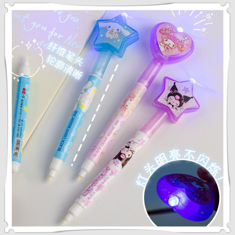 2/3pcs/pack Sanrio Invisible Light Illumination Pen Cinnamoroll Kuromi ...