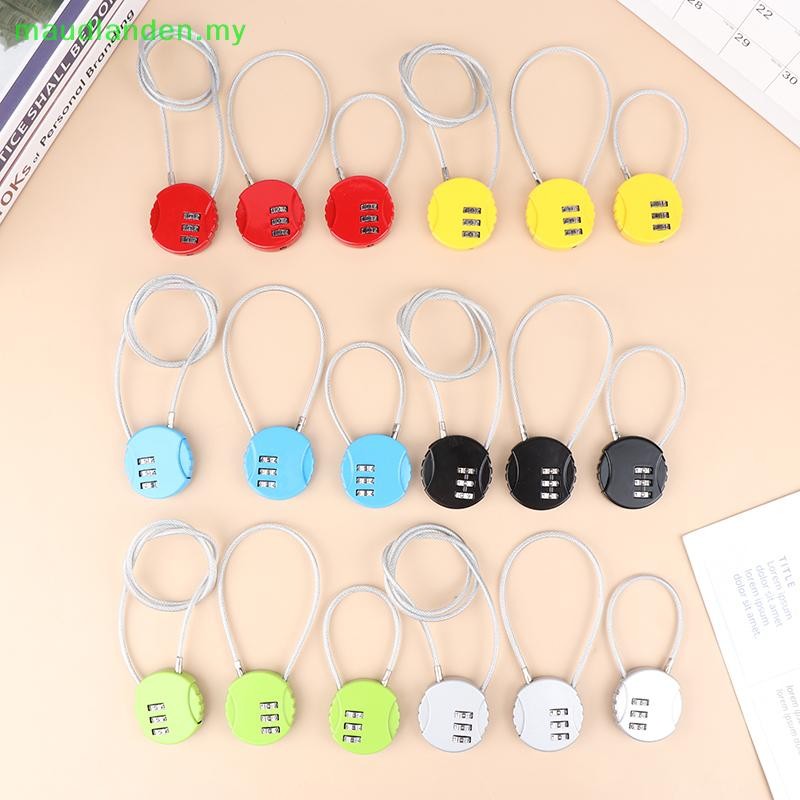 maudlanden 13/20/50cm Wire Rope Digit Padlock Password Code Security ...