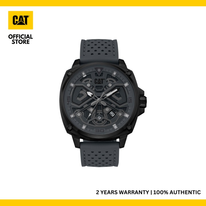 Caterpillar Tokyo AJ 151 25 525 Grey Silicone Analog Watch 3 Hand Movement 44MM 2Y Warranty Shopee Malaysia
