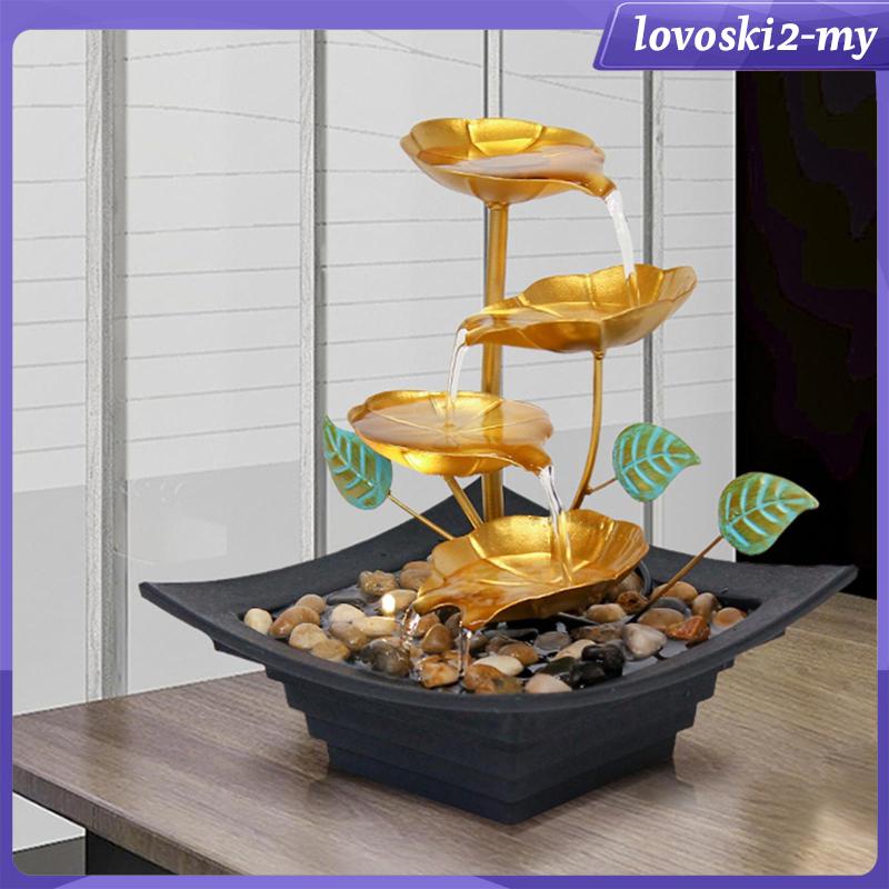 [LovoskiacMY] Tabletop Water Fountain Meditation Mini Waterfall Small