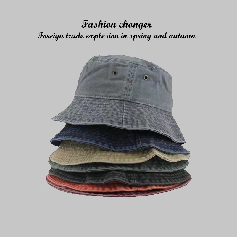 Fashion Washed Denim Hats Unisex Solid Vintag Summer Y2k Fisherman Cap ...
