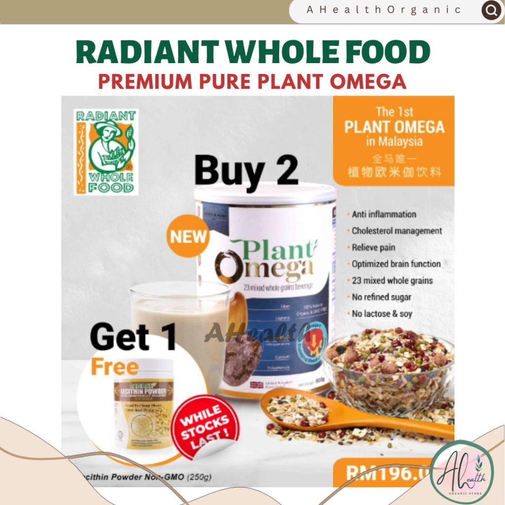 Twin Pack Radiant Whole Food Premium Pure Plant Omega 800g omega 3 foc